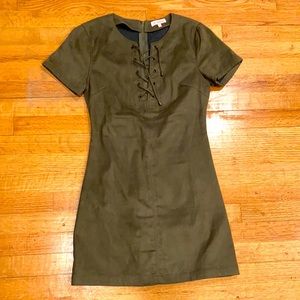 Ultra suede washable khaki dress😎